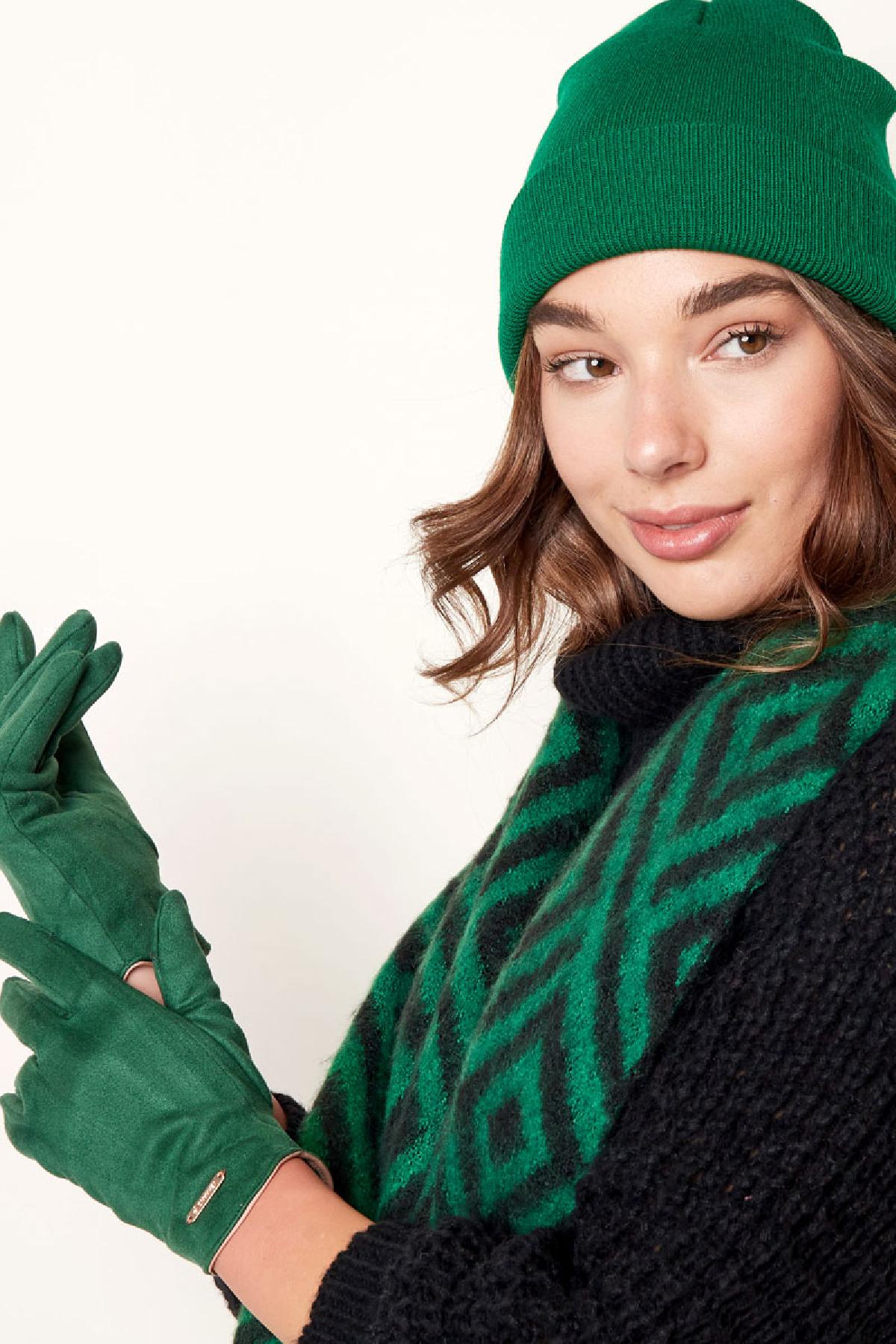 Classic gloves green Polyester One size Picture2